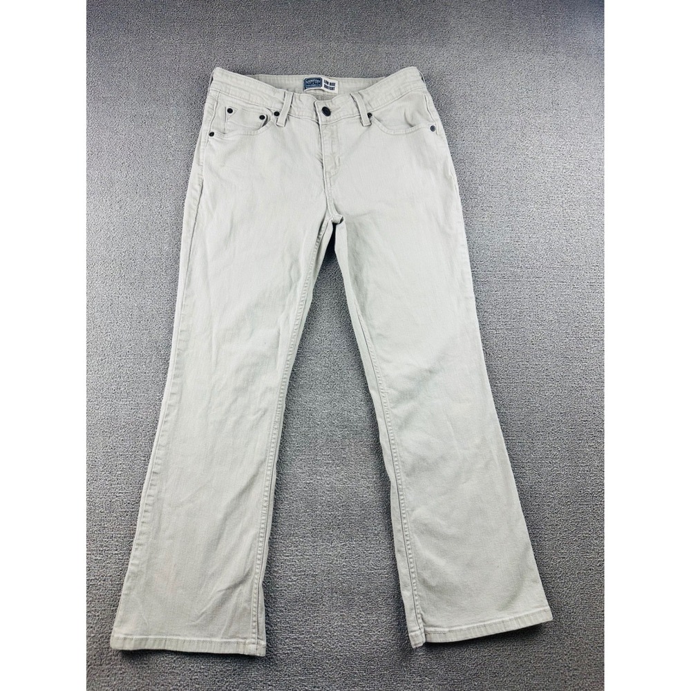 Levi's Signature 2010 Y2K Jeans Women 8 Beige Low Rise Bootcut Cotton Blend